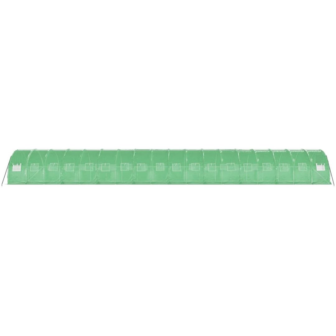 Växthus med stålram grön 54 m² vidaXL 18 x 3 x 2 m – bild 5