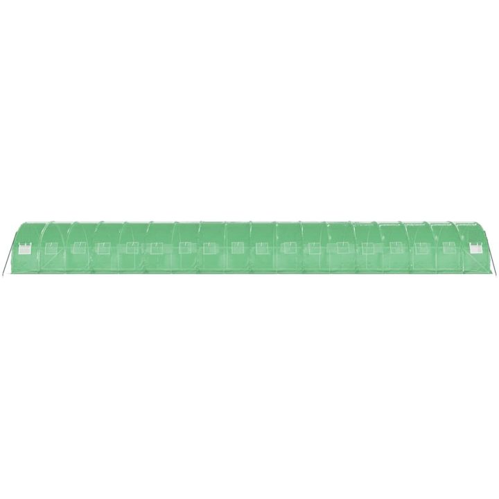Växthus med stålram grön 54 m² vidaXL 18 x 3 x 2 m – bild 5