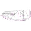 Växthus med stålram grön 56 m² vidaXL 14 x 4 x 2 m – miniatyr 12