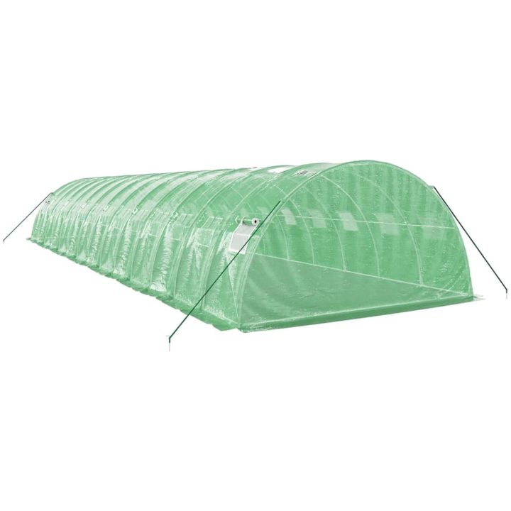 Växthus med stålram grön 56 m² vidaXL 14 x 4 x 2 m – bild 6