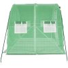Växthus med stålram grön 6 m² vidaXL 3 x 2 x 2 m – miniatyr 5
