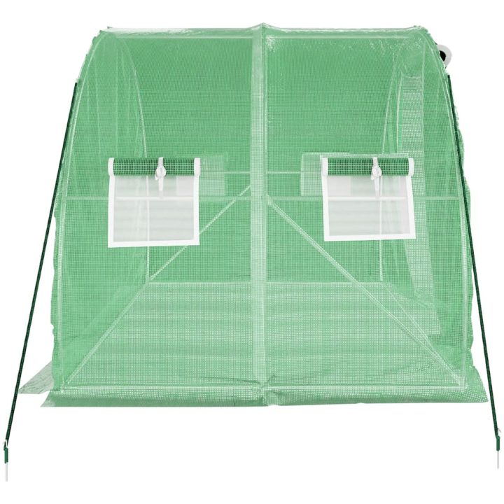 Växthus med stålram grön 6 m² vidaXL 3 x 2 x 2 m – bild 5