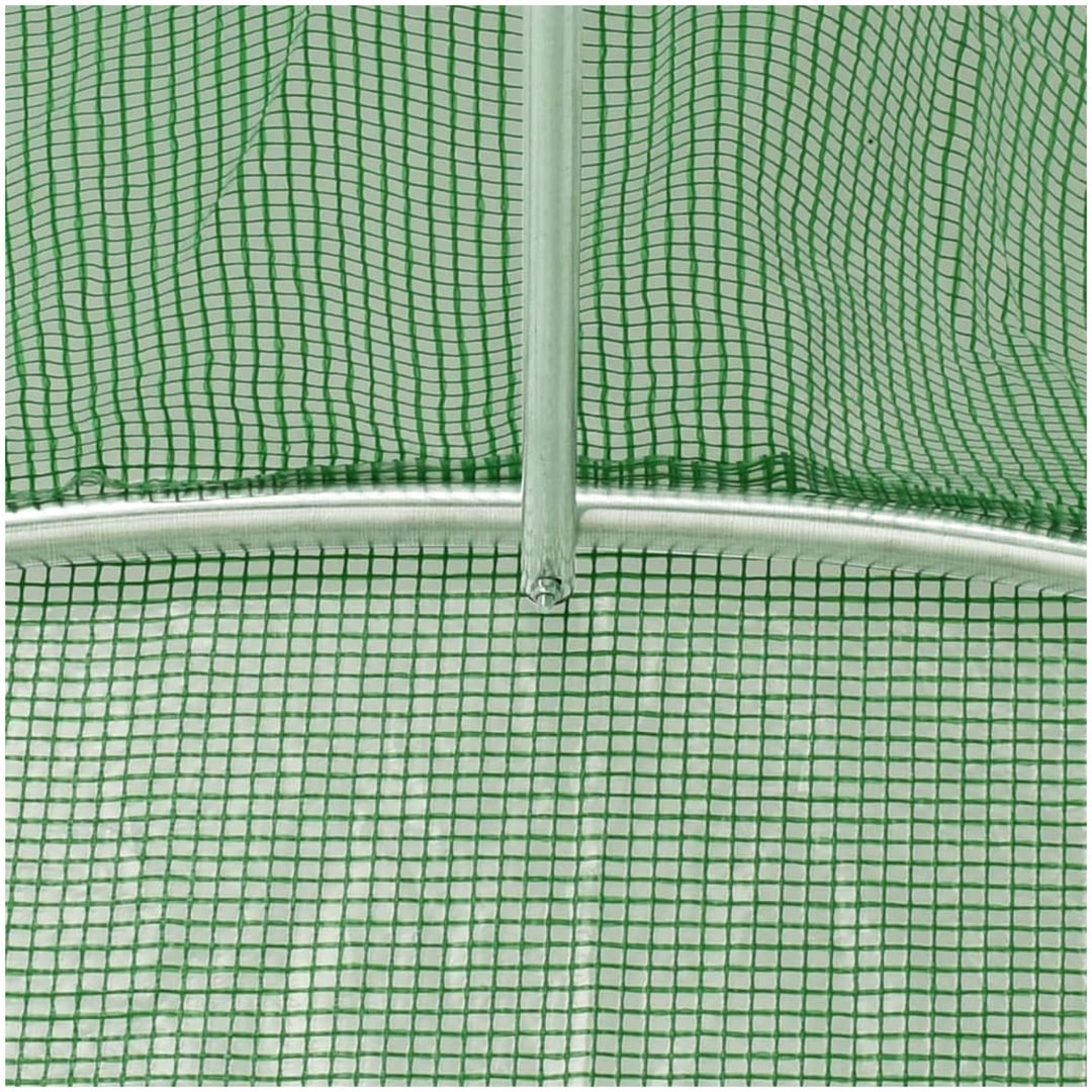 Växthus med stålram grön 6 m² vidaXL 3 x 2 x 2 m – bild 9