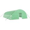 Växthus med stålram grön 60 m² vidaXL 10 x 6 x 2.85 m – miniatyr 2
