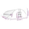 Växthus med stålram grön 60 m² vidaXL 10 x 6 x 2.85 m – miniatyr 12