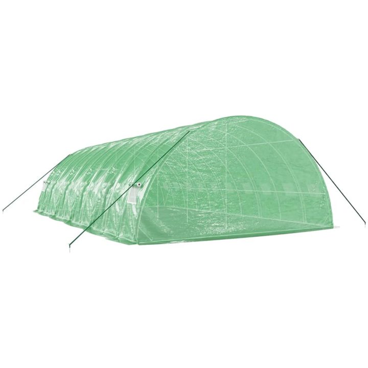 Växthus med stålram grön 60 m² vidaXL 10 x 6 x 2.85 m – bild 6