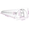 Växthus med stålram grön 66 m² vidaXL 22 x 3 x 2 m – miniatyr 12