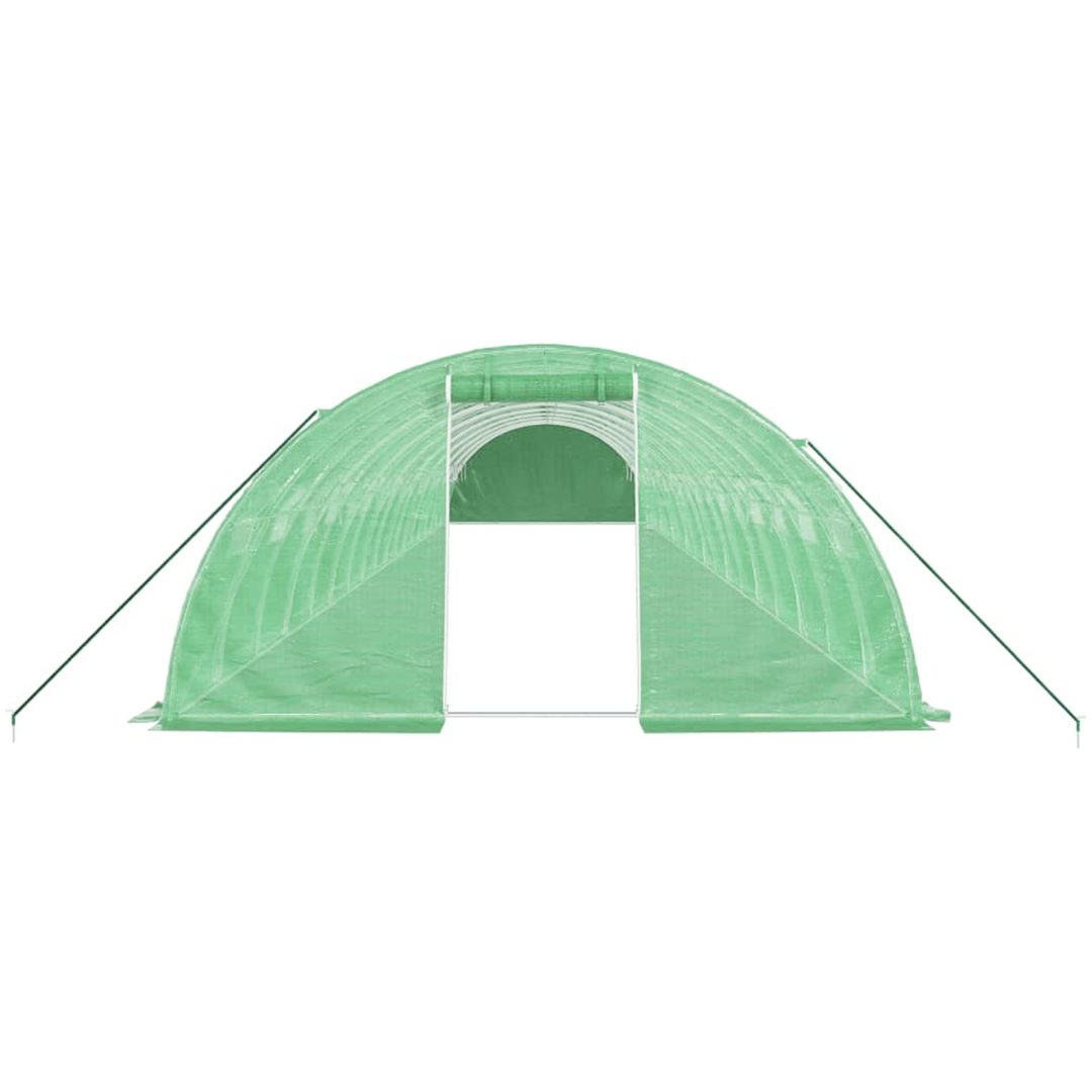 Växthus med stålram grön 72 m² vidaXL 18 x 4 x 2 m – bild 4