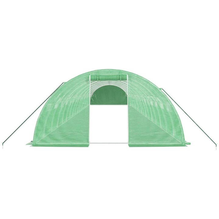 Växthus med stålram grön 72 m² vidaXL 18 x 4 x 2 m – bild 4