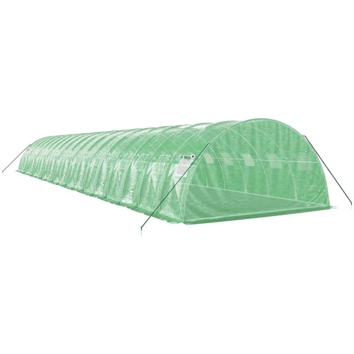Växthus med stålram grön 72 m² vidaXL 18 x 4 x 2 m – bild 6