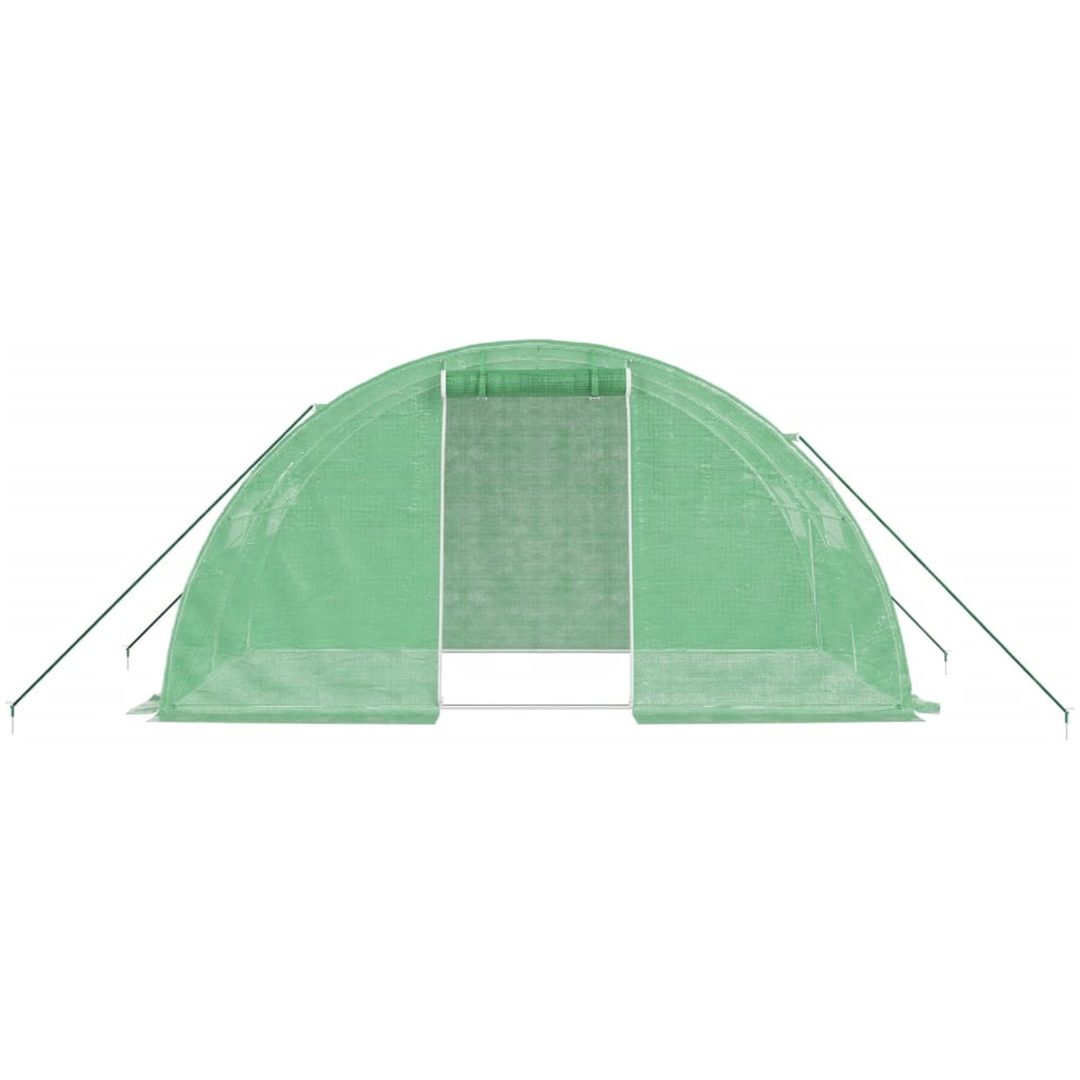 Växthus med stålram grön 8 m² vidaXL 4 x 2 x 2 m – bild 4