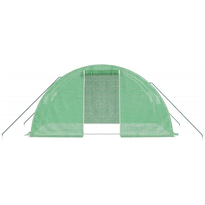 Växthus med stålram grön 8 m² vidaXL 4 x 2 x 2 m – bild 4