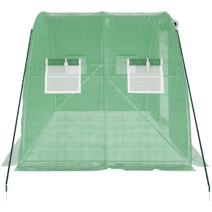 Växthus med stålram grön 8 m² vidaXL 4 x 2 x 2 m – bild 5