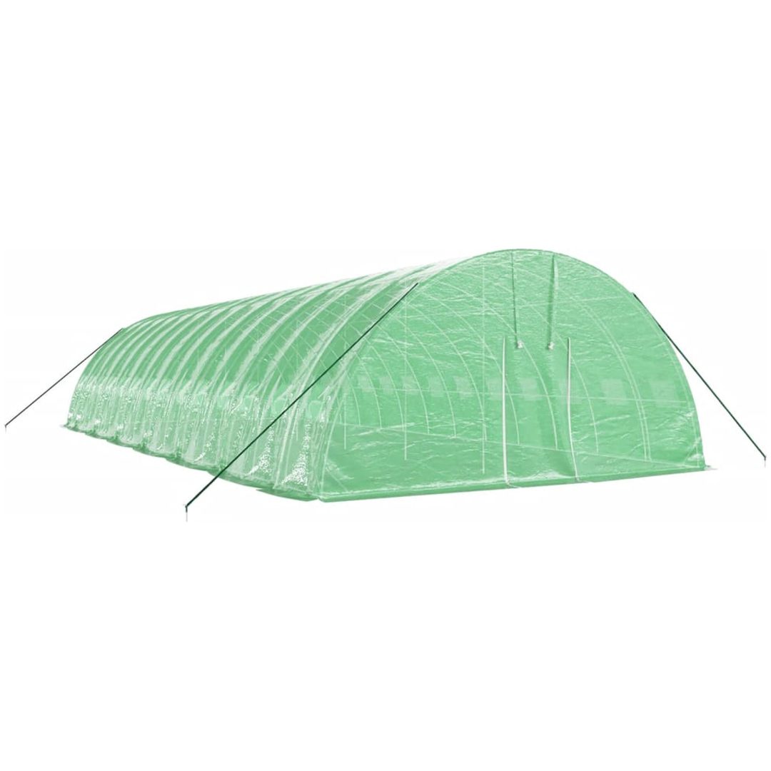 Växthus med stålram grön 84 m² vidaXL 14 x 6 x 2.85 m – bild 3
