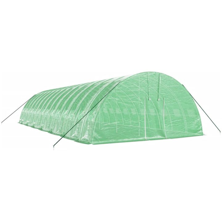 Växthus med stålram grön 84 m² vidaXL 14 x 6 x 2.85 m – bild 3