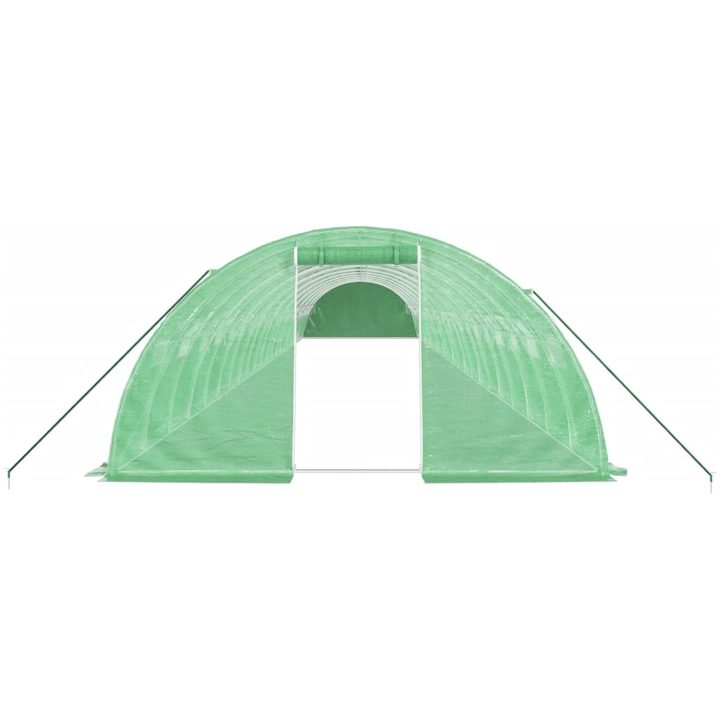 Växthus med stålram grön 88 m² vidaXL 22 x 4 x 2 m – bild 4
