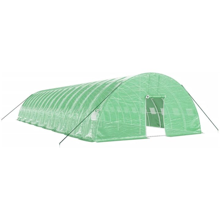 Växthus med stålram grön 96 m² vidaXL 16 x 6 x 2.85 m – bild 2