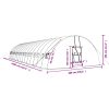 Växthus med stålram grön 96 m² vidaXL 16 x 6 x 2.85 m – miniatyr 12