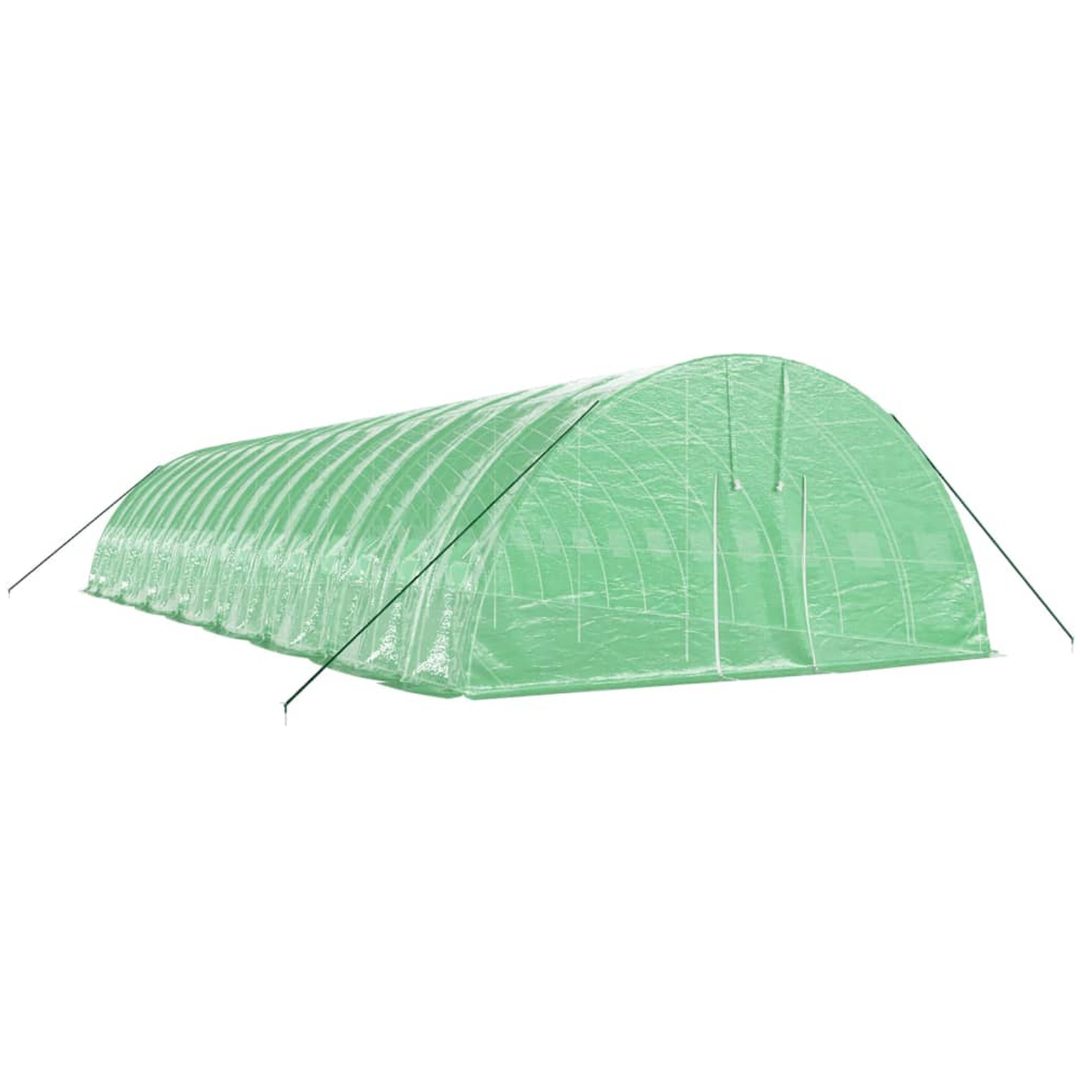 Växthus med stålram grön 96 m² vidaXL 16 x 6 x 2.85 m – bild 3