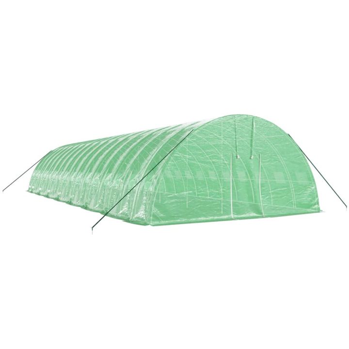 Växthus med stålram grön 96 m² vidaXL 16 x 6 x 2.85 m – bild 3