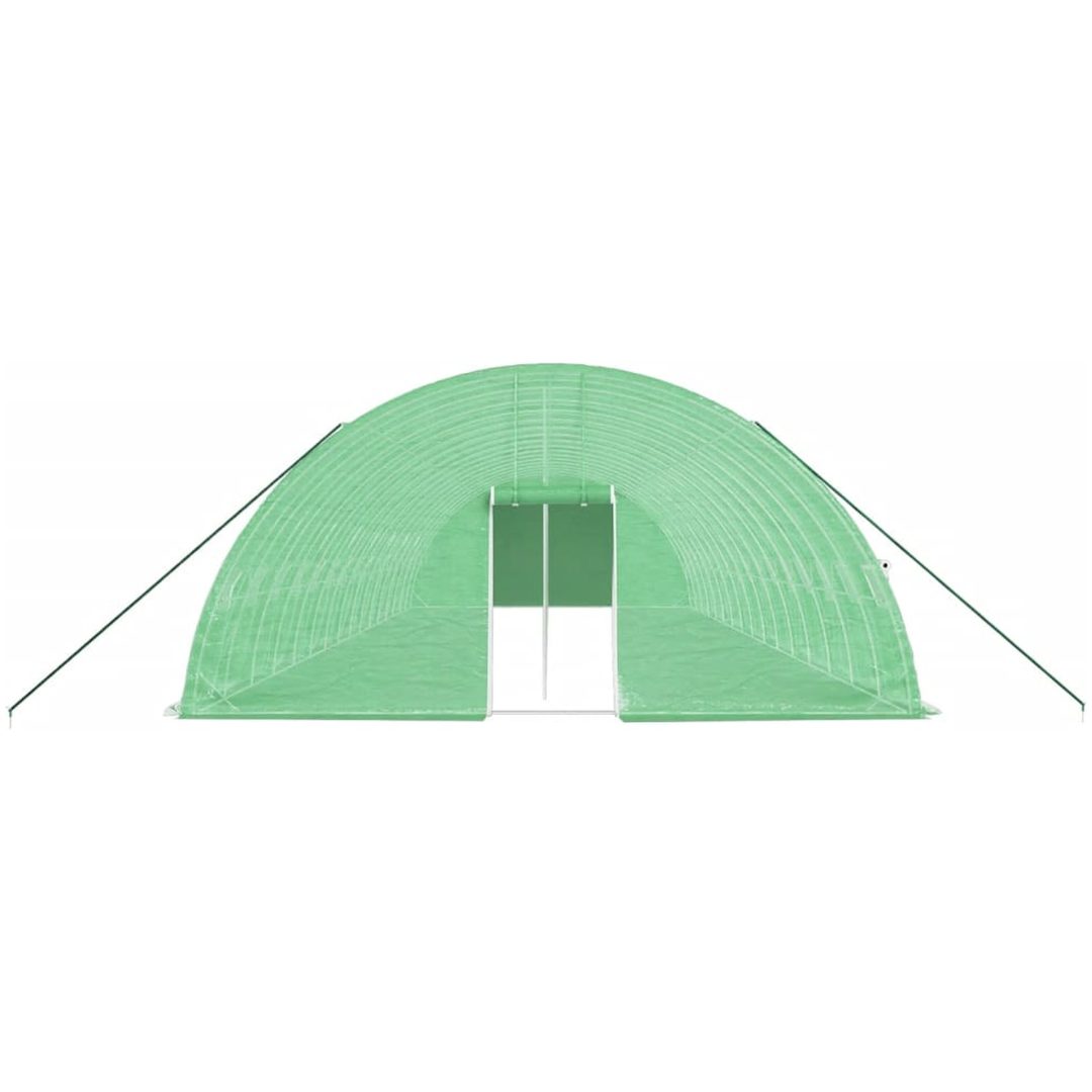 Växthus med stålram grön 96 m² vidaXL 16 x 6 x 2.85 m – bild 4
