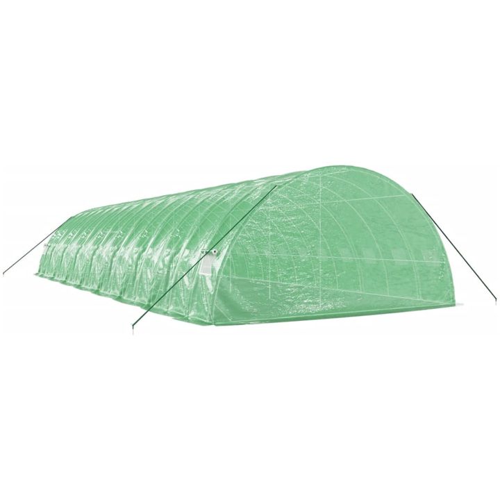 Växthus med stålram grön 96 m² vidaXL 16 x 6 x 2.85 m – bild 6