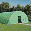 Växthus med stålram grön 96 m² vidaXL 16 x 6 x 2.85 m – miniatyr 1