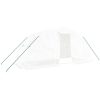 Växthus med stålram vit 10 m² vidaXL 5 x 2 x 2.3 m – miniatyr 2