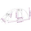 Växthus med stålram vit 10 m² vidaXL 5 x 2 x 2.3 m – miniatyr 12