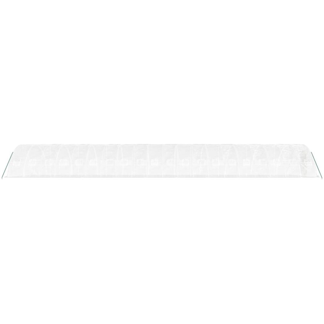 Växthus med stålram vit 100 m² vidaXL 20 x 5 x 2.3 m – bild 5