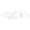 Växthus med stålram vit 108 m² vidaXL 18 x 6 x 2.85 m – miniatyr 2