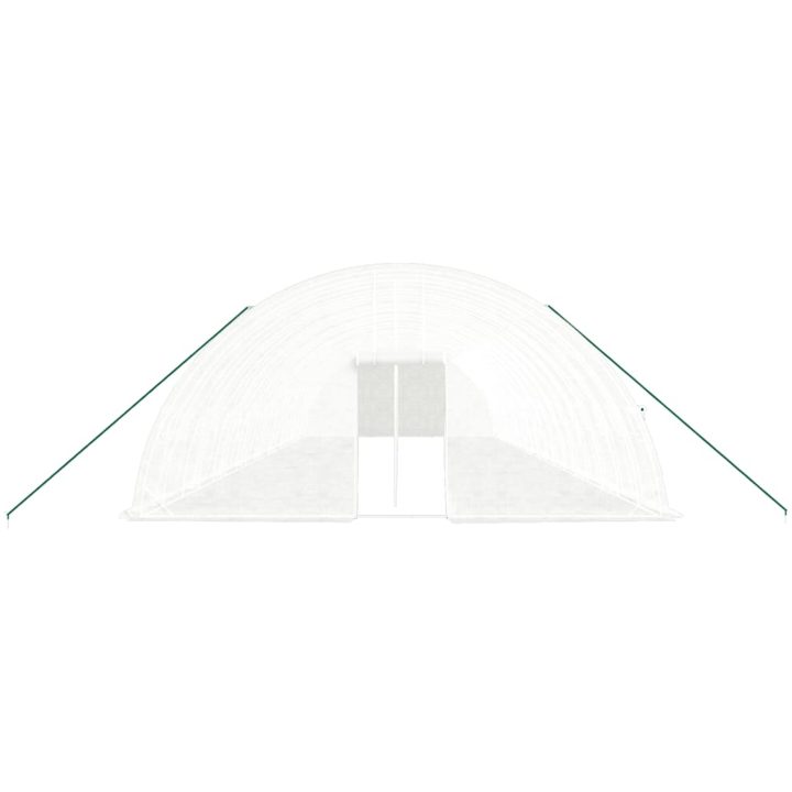 Växthus med stålram vit 108 m² vidaXL 18 x 6 x 2.85 m – bild 4