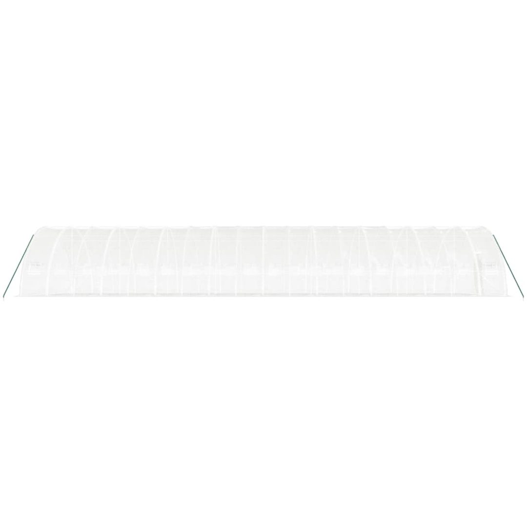 Växthus med stålram vit 108 m² vidaXL 18 x 6 x 2.85 m – bild 5