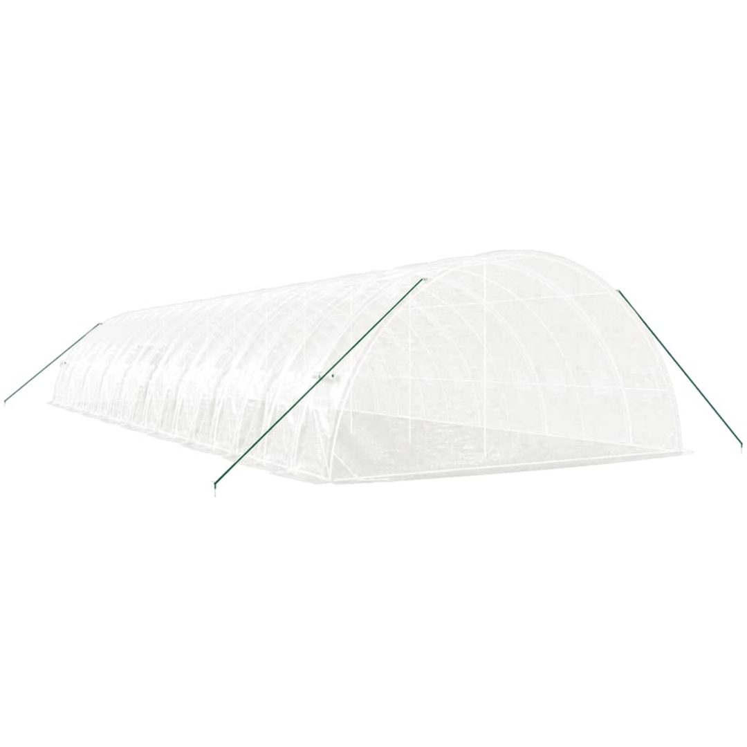 Växthus med stålram vit 108 m² vidaXL 18 x 6 x 2.85 m – bild 6