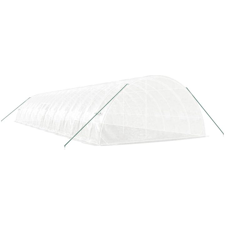 Växthus med stålram vit 108 m² vidaXL 18 x 6 x 2.85 m – bild 6