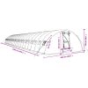 Växthus med stålram vit 110 m² vidaXL 22 x 5 x 2.3 m – miniatyr 12