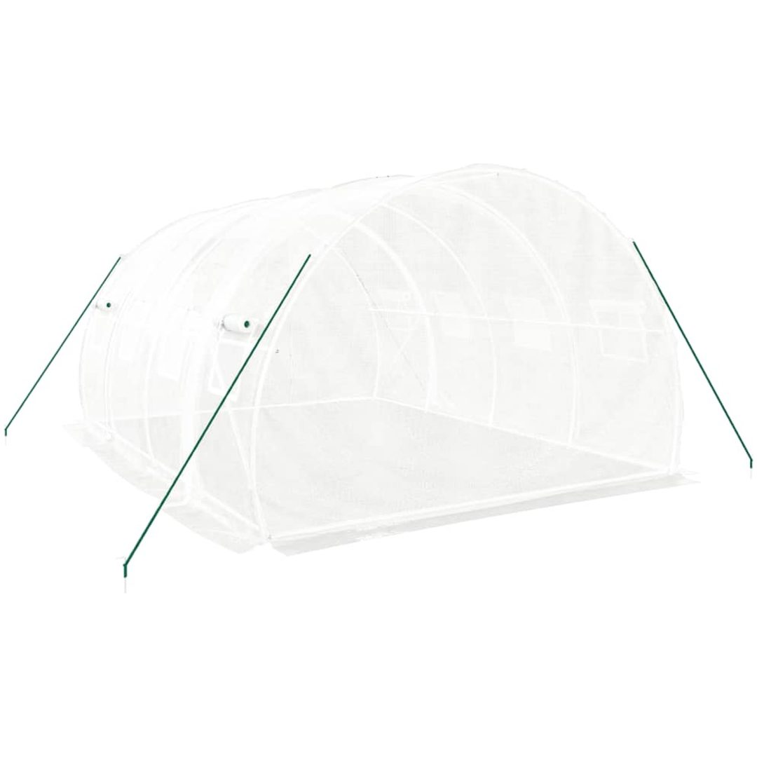 Växthus med stålram vit 12 m² vidaXL 4 x 3 x 2 m – bild 6