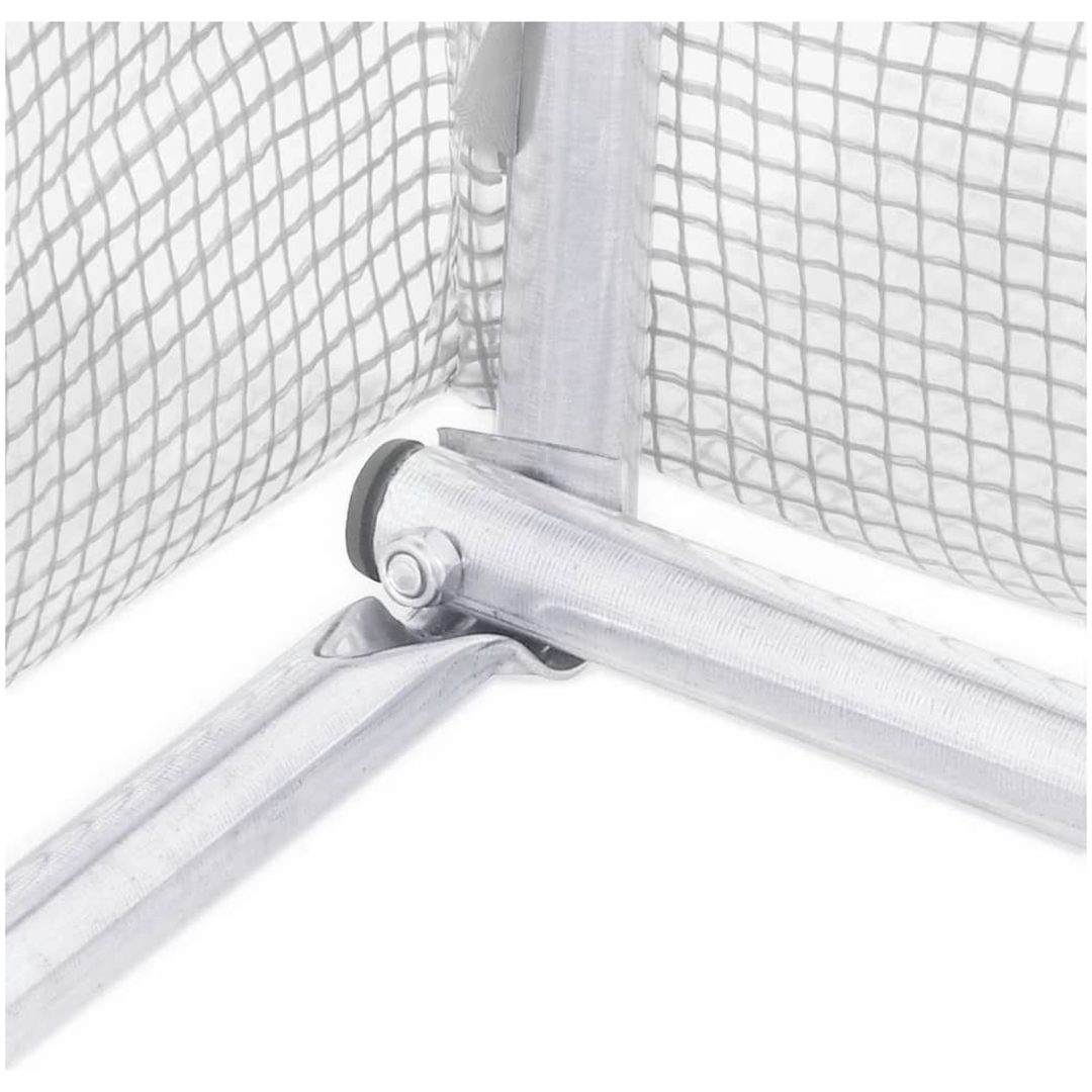 Växthus med stålram vit 120 m² vidaXL 24 x 5 x 2.3 m – bild 8