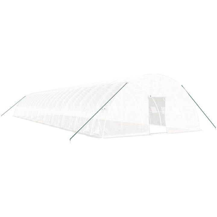 Växthus med stålram vit 132 m² vidaXL 22 x 6 x 2.85 m – bild 2