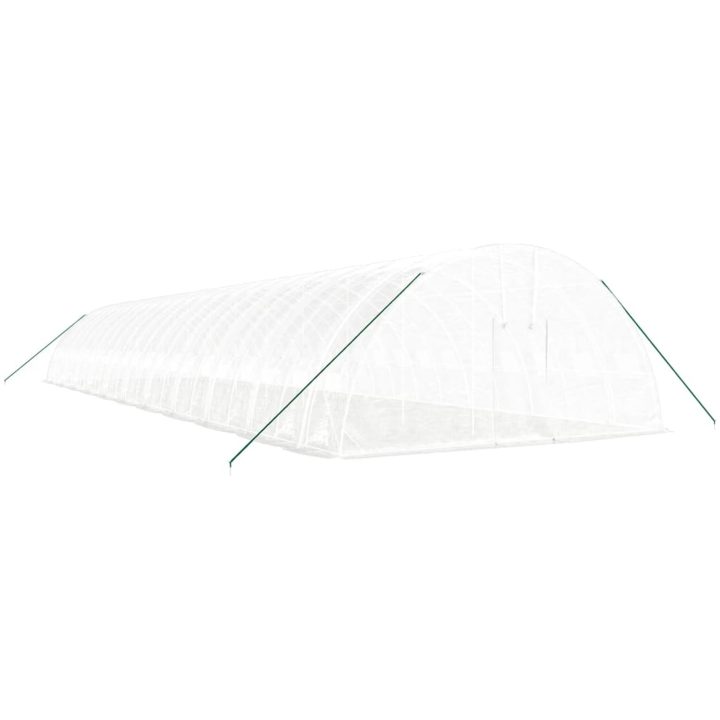 Växthus med stålram vit 132 m² vidaXL 22 x 6 x 2.85 m – bild 3