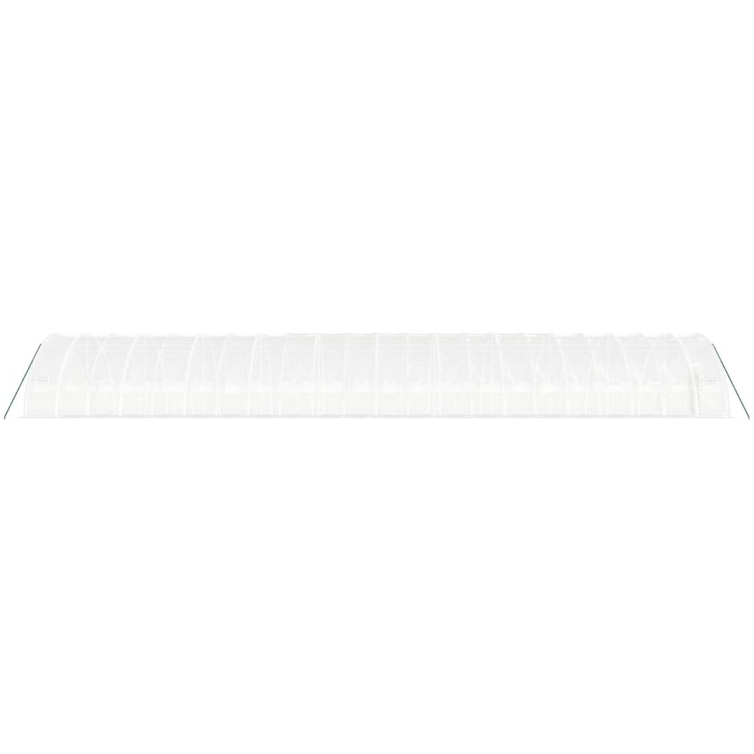 Växthus med stålram vit 132 m² vidaXL 22 x 6 x 2.85 m – bild 5