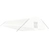 Växthus med stålram vit 144 m² vidaXL 24 x 6 x 2.85 m – miniatyr 2