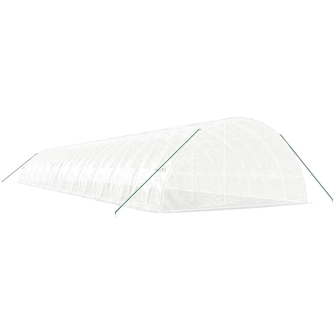 Växthus med stålram vit 144 m² vidaXL 24 x 6 x 2.85 m – bild 6