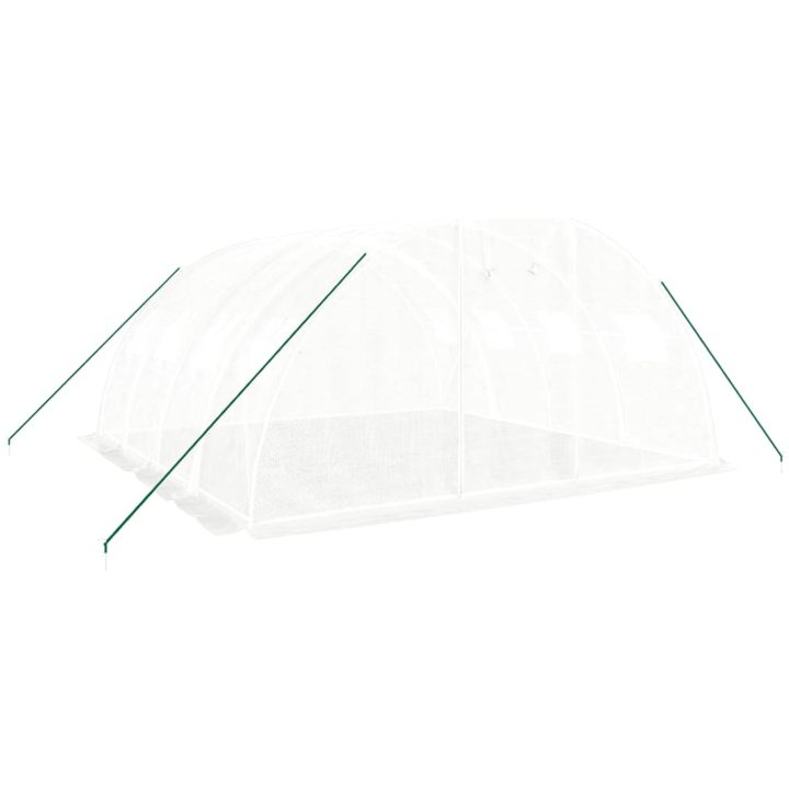 Växthus med stålram vit 16 m² vidaXL 4 x 4 x 2 m – bild 3