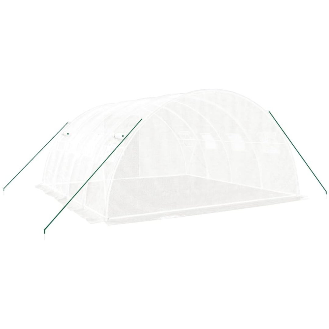 Växthus med stålram vit 16 m² vidaXL 4 x 4 x 2 m – bild 6