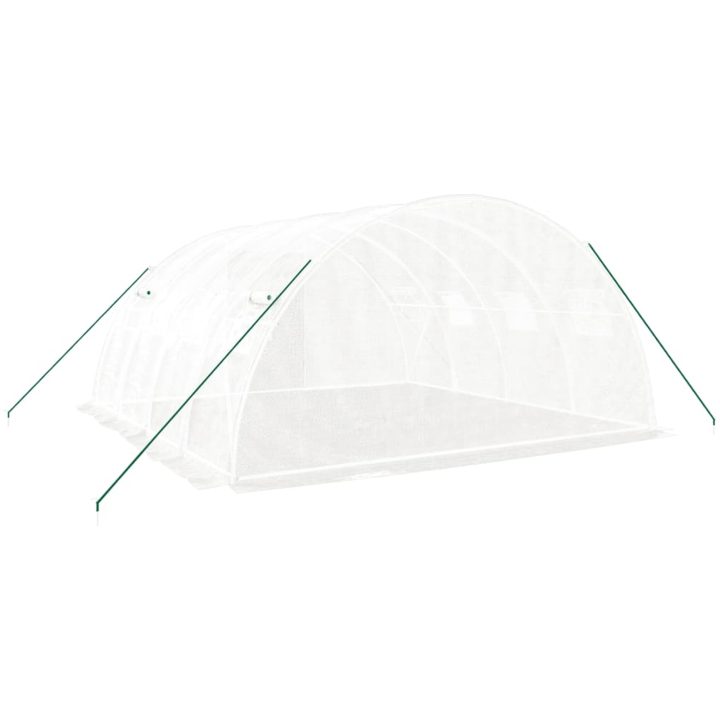 Växthus med stålram vit 16 m² vidaXL 4 x 4 x 2 m – bild 6