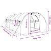 Växthus med stålram vit 18 m² vidaXL 6 x 3 x 2 m – miniatyr 12