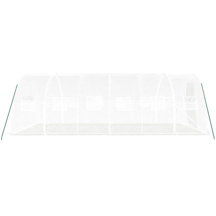 Växthus med stålram vit 18 m² vidaXL 6 x 3 x 2 m – bild 5