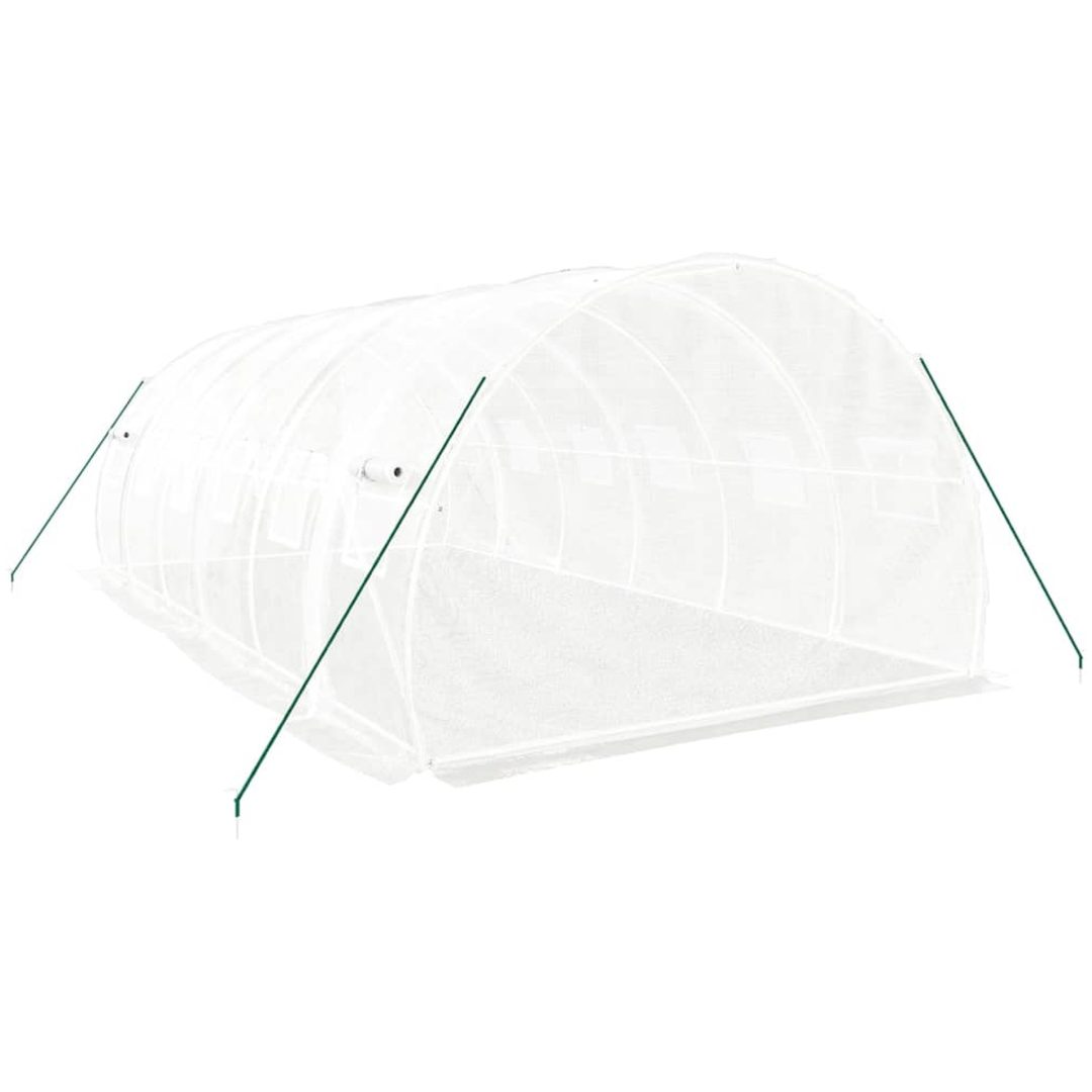 Växthus med stålram vit 18 m² vidaXL 6 x 3 x 2 m – bild 6