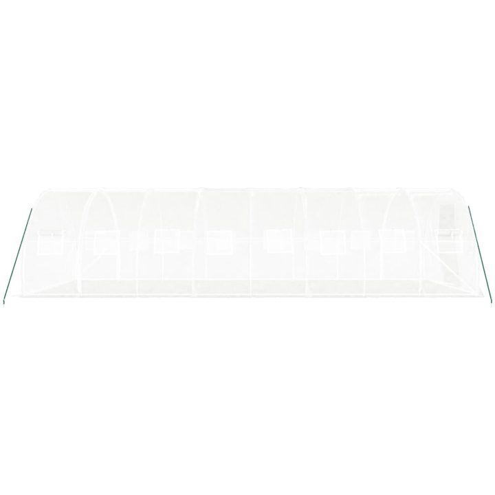 Växthus med stålram vit 24 m² vidaXL 8 x 3 x 2 m – bild 5
